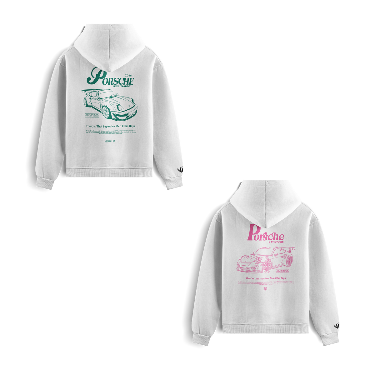 Moletom Porsche Green e Porsche Pink Sttugart