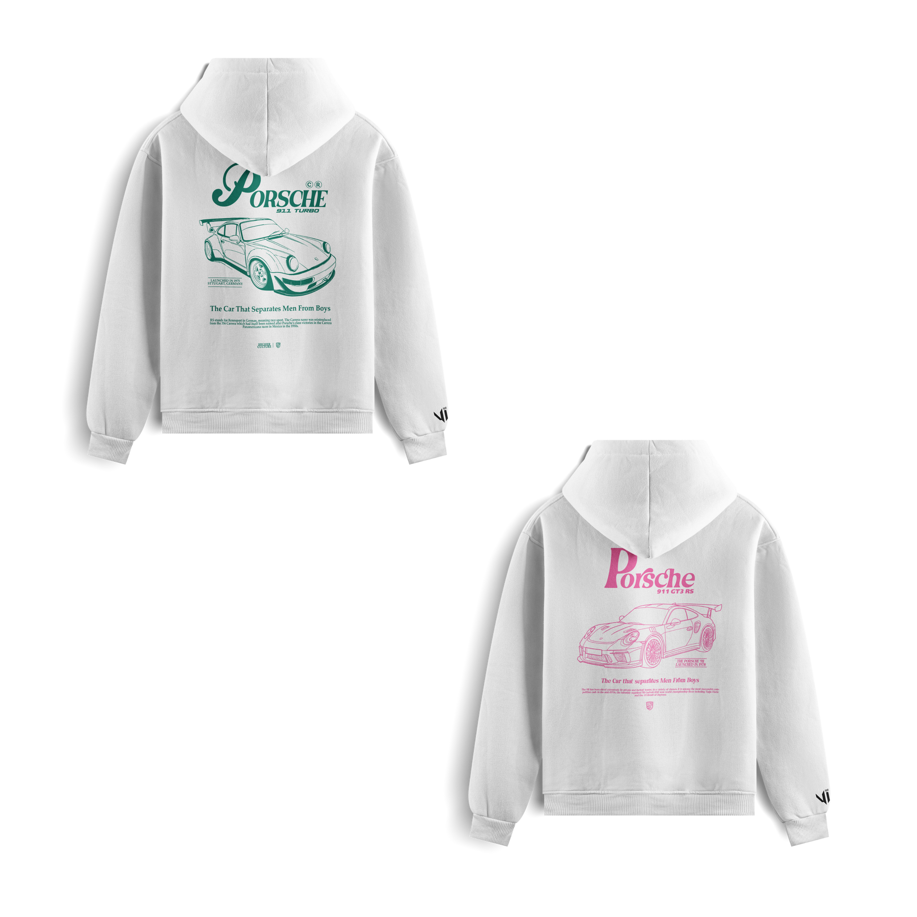 Moletom Porsche Green e Porsche Pink Sttugart