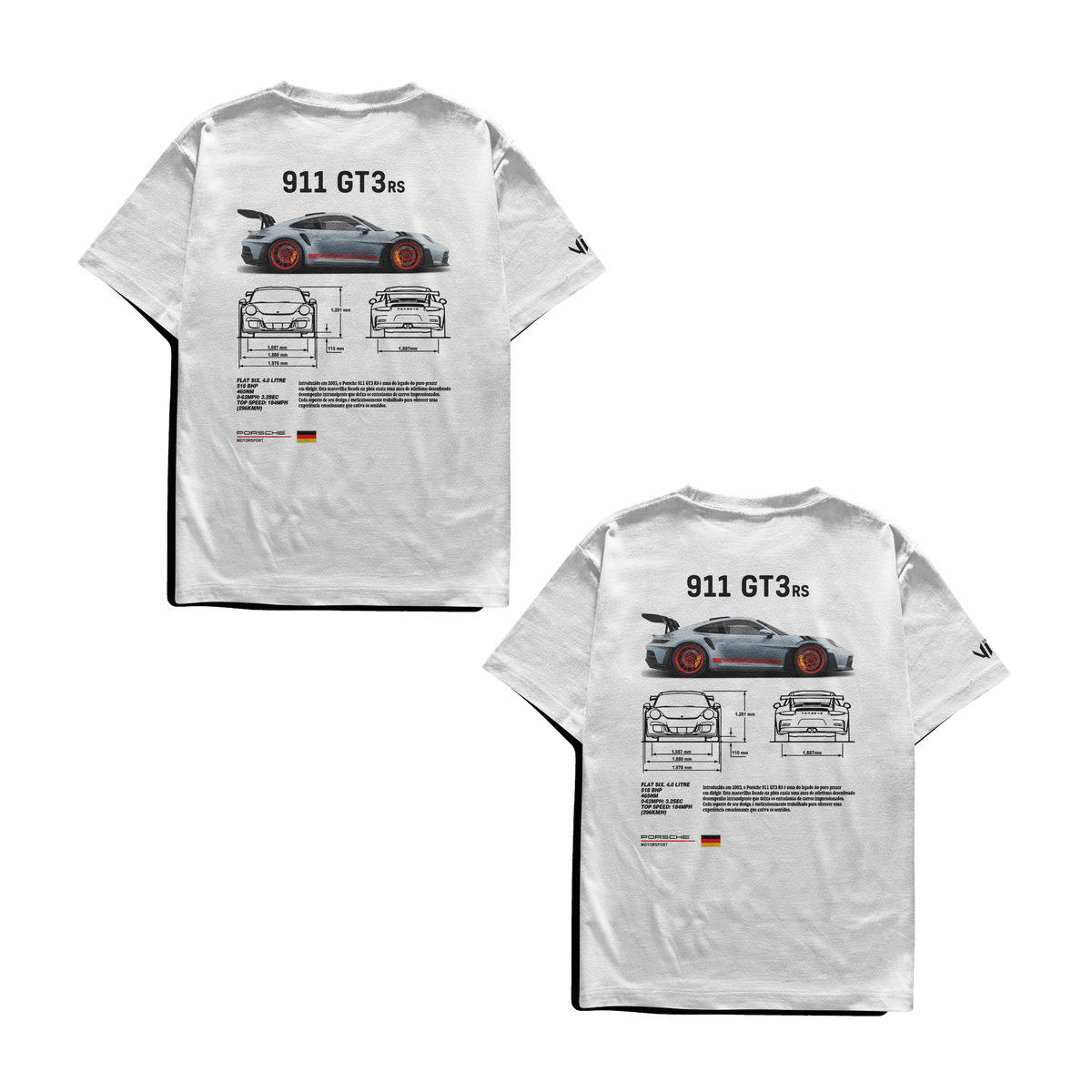 Camisetas Porsche em Dupla