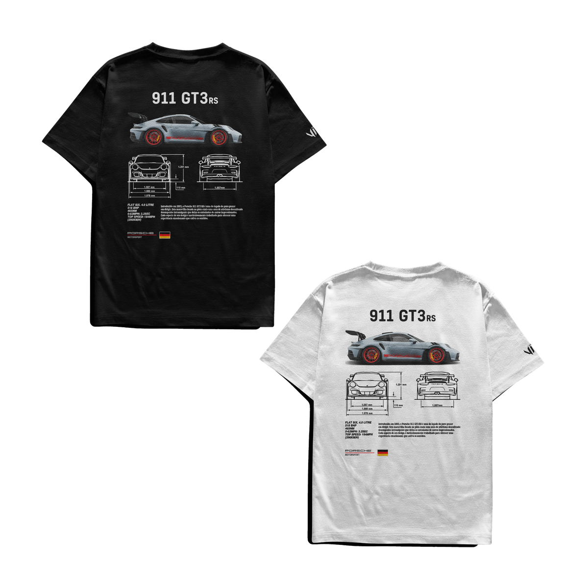 Camisetas Porsche em Dupla