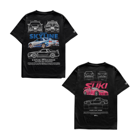 Camisetas Skyline e Suki S2000