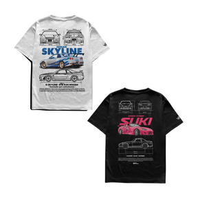 Camisetas Skyline e Suki S2000