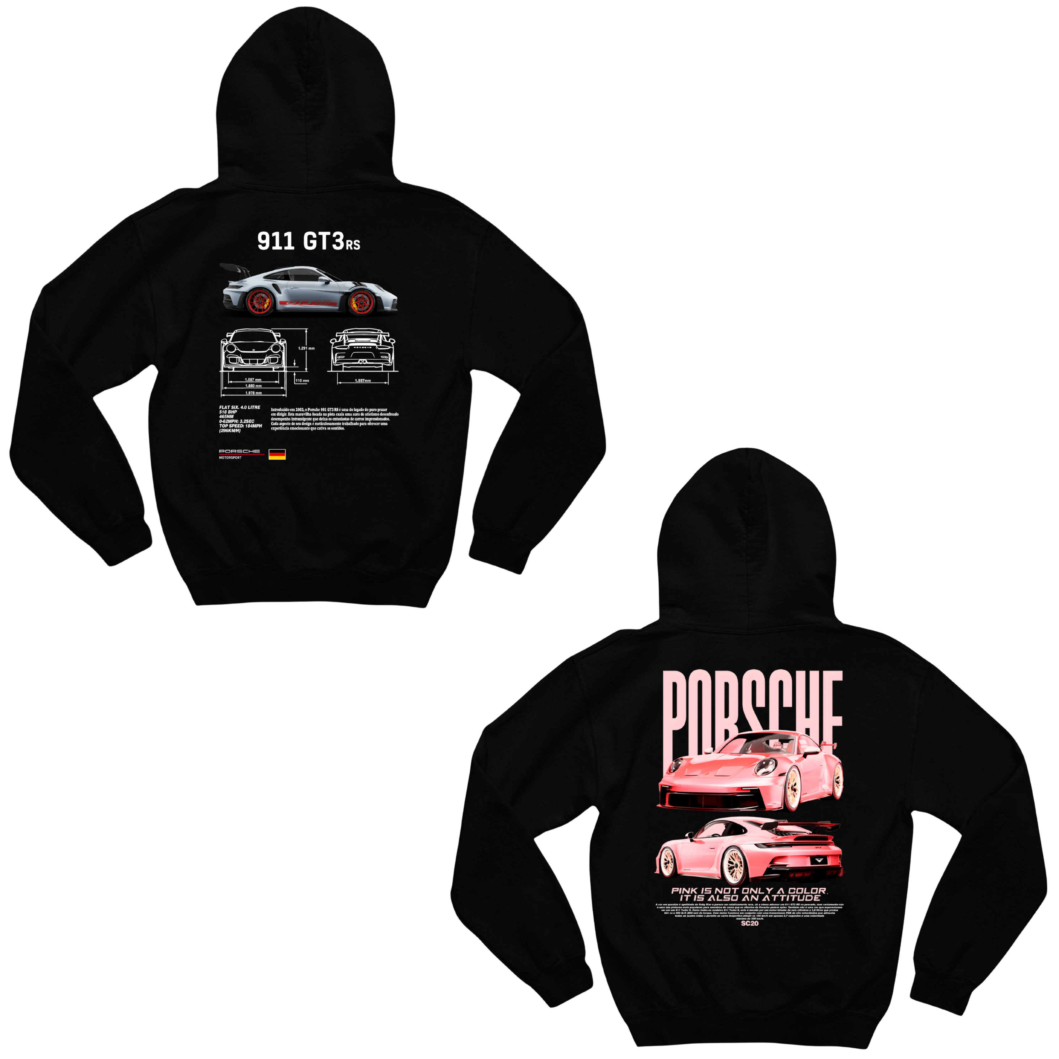 Moletom Porsche e Porsche Pink Casal