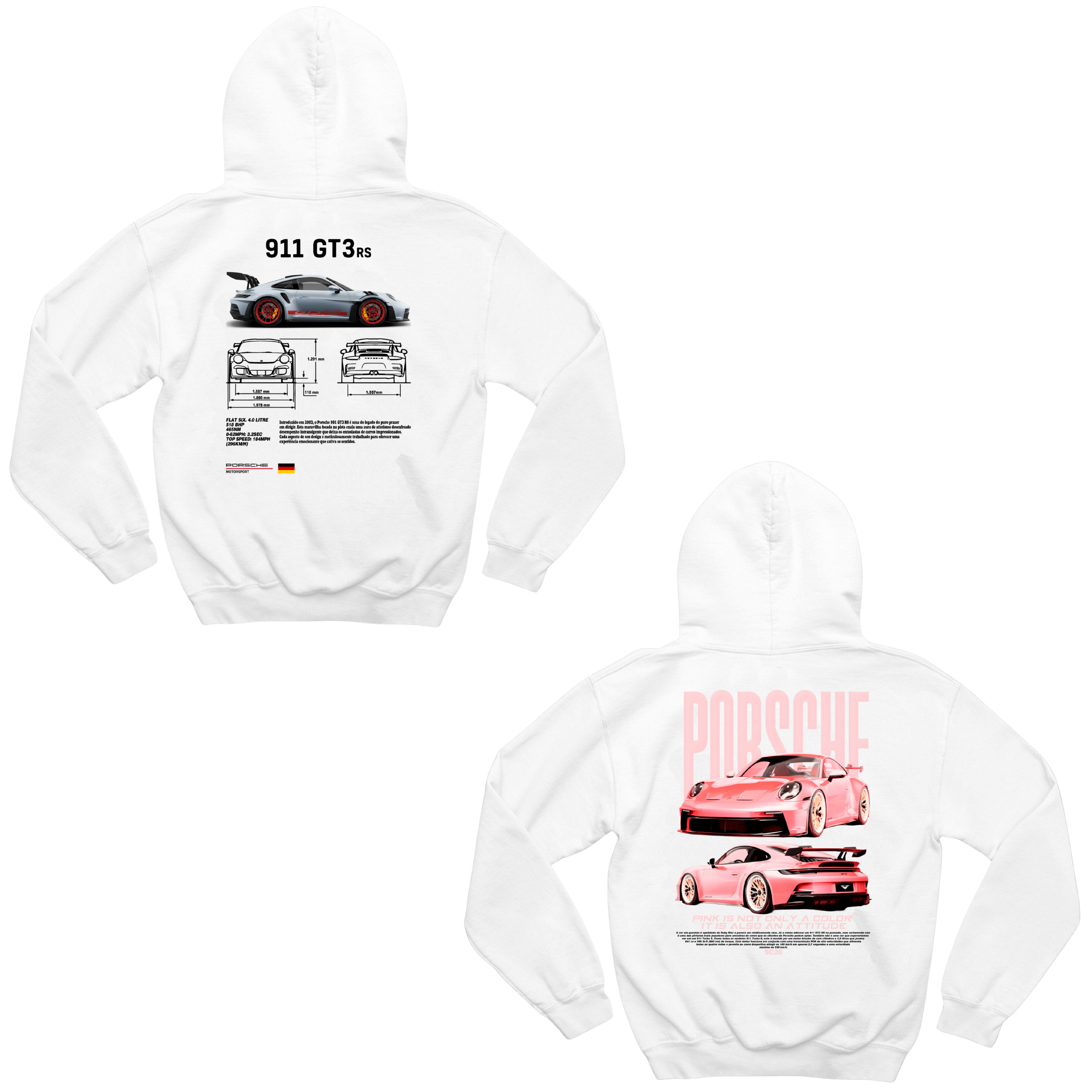 Moletom Casal Porsche e Porsche Pink