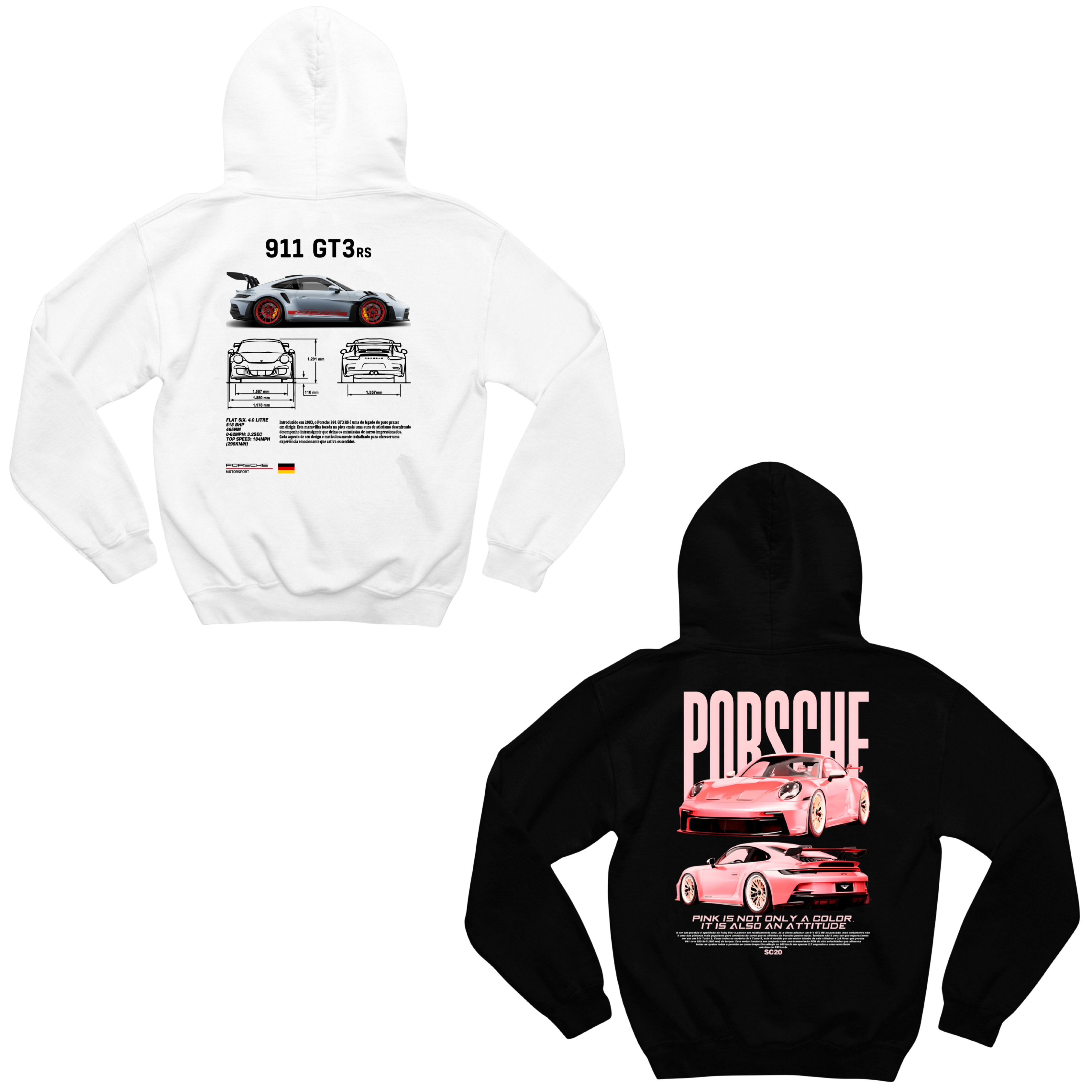 Moletom Casal Porsche e Porsche Pink