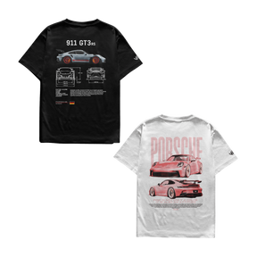 Camiseta Porsche e Porsche Pink Casal