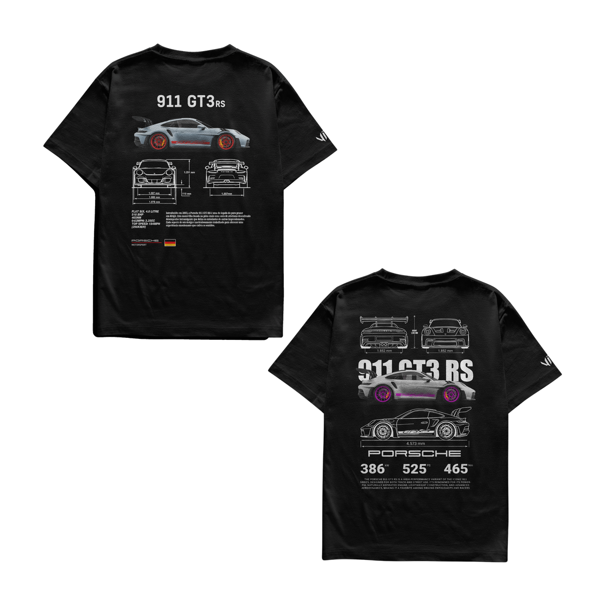 Camisetas Porsche Gt3rs Casal