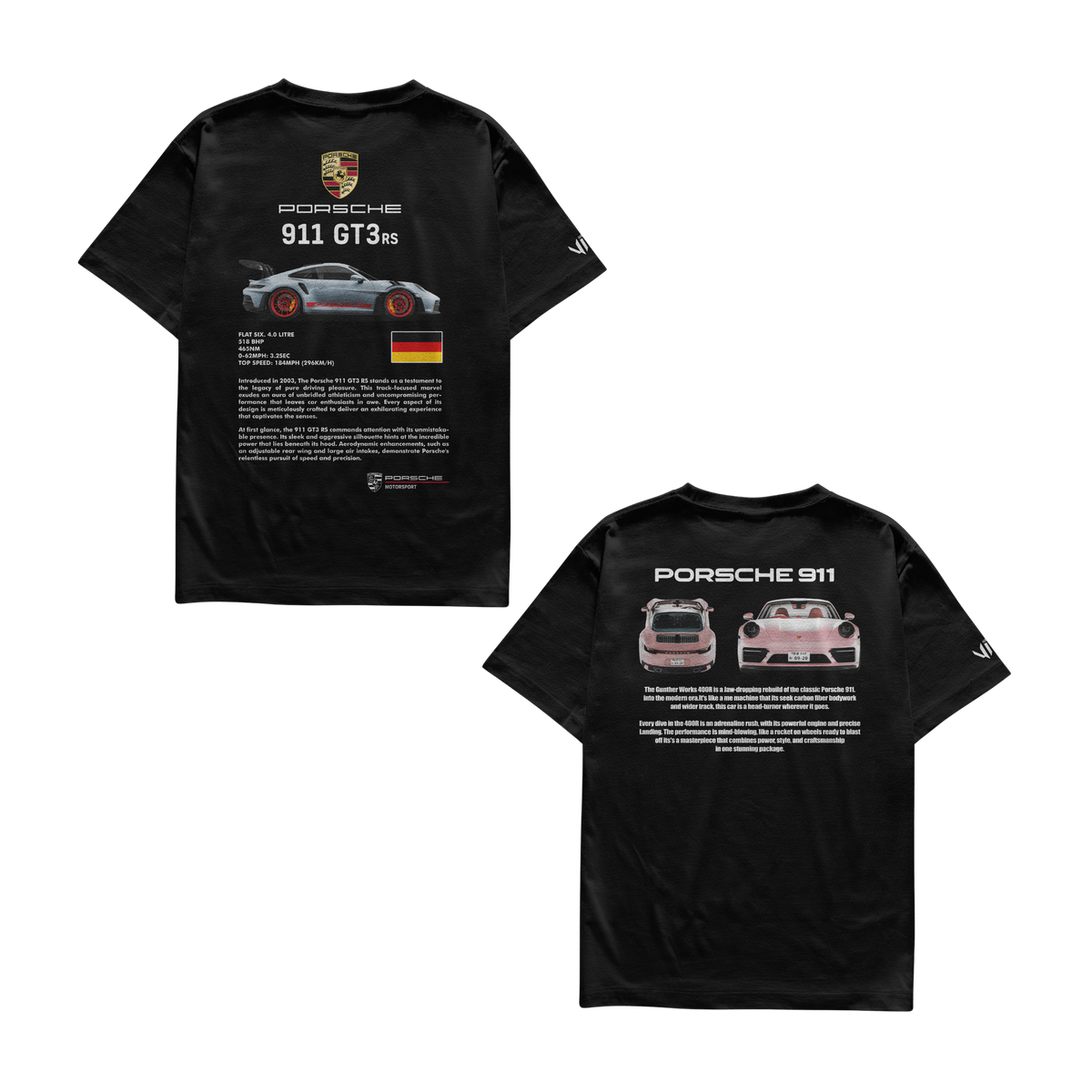 Camiseta Porsche 911 e Porsche 911 Pink Casal