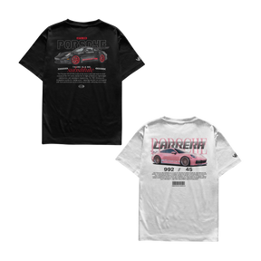 Camiseta Porsche Black e Porsche Pink Casal