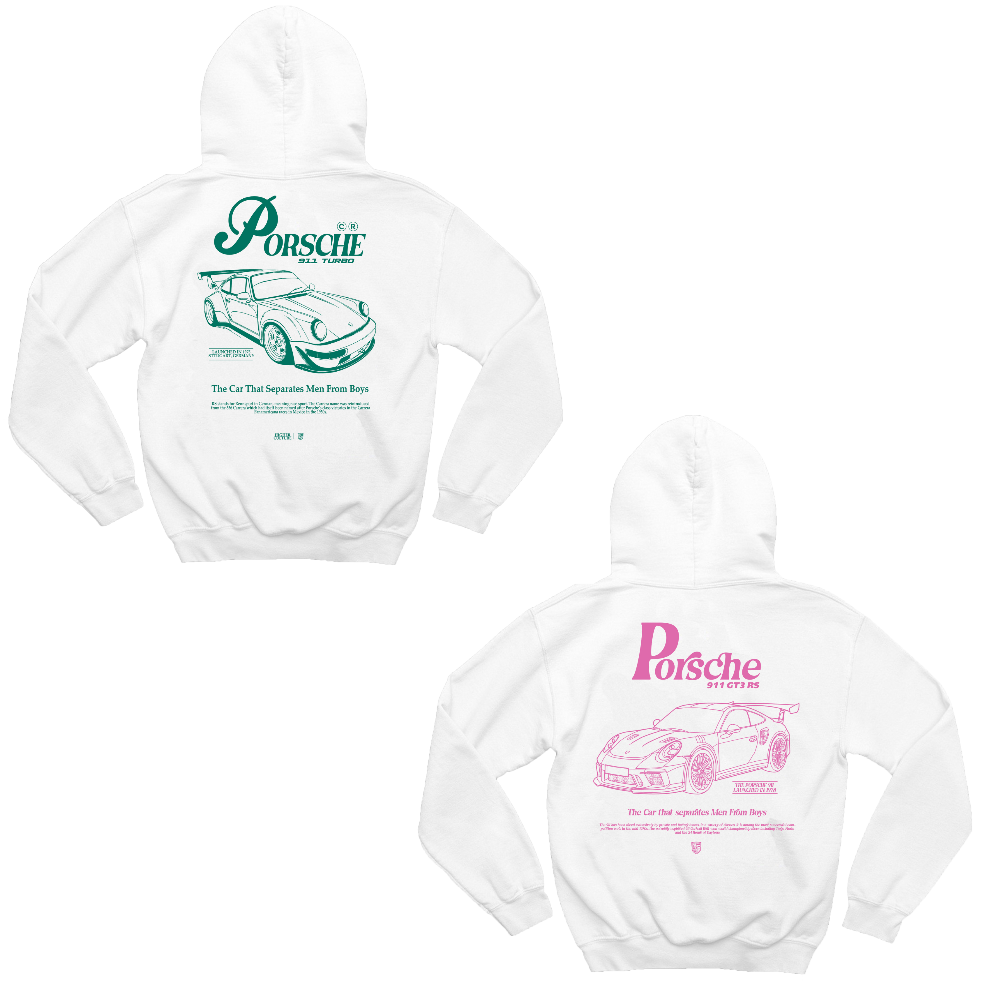 Moletom Porsche Verde e Porsche Rosa Casal