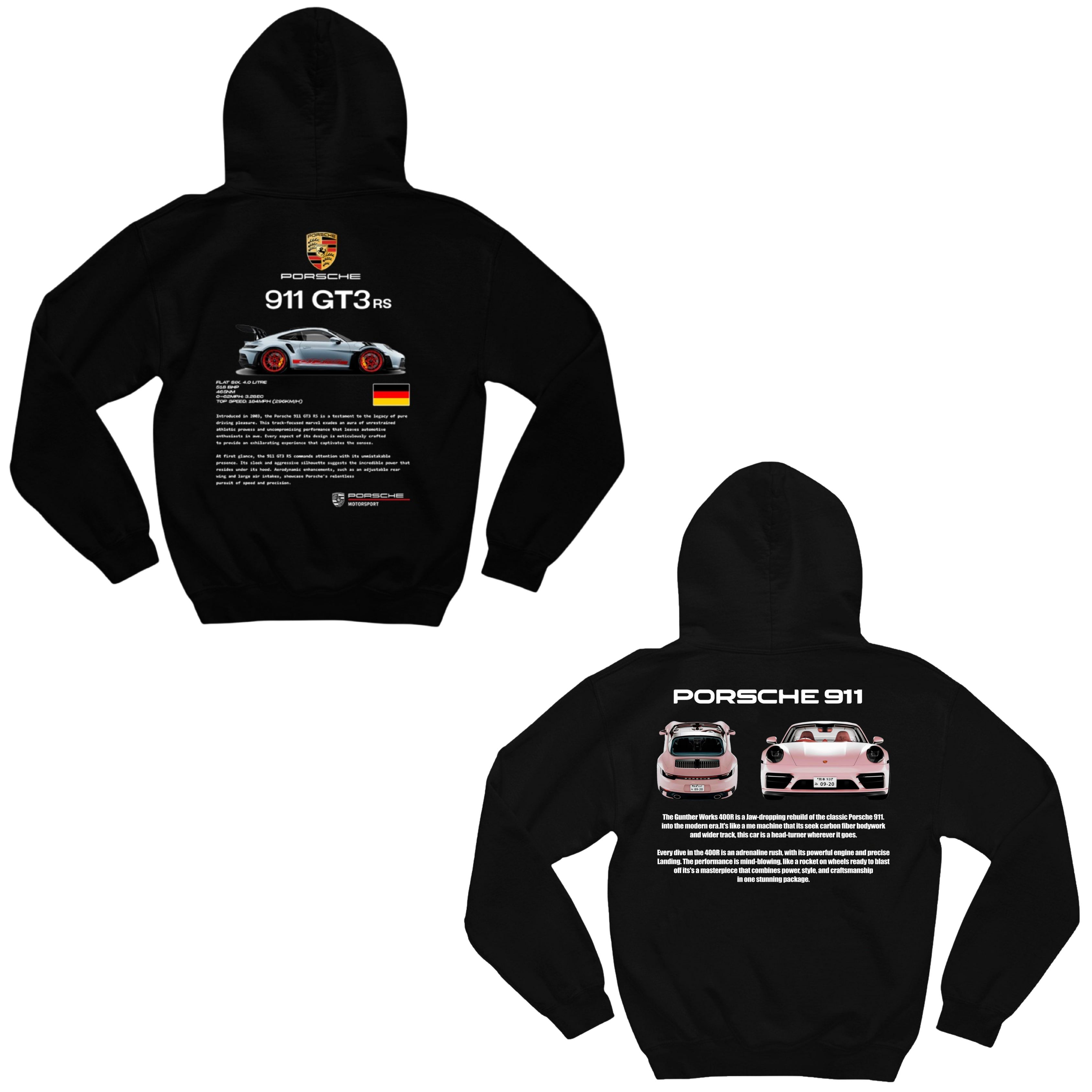 Moletom Porsche 911 e Porsche 911 Pink Casal