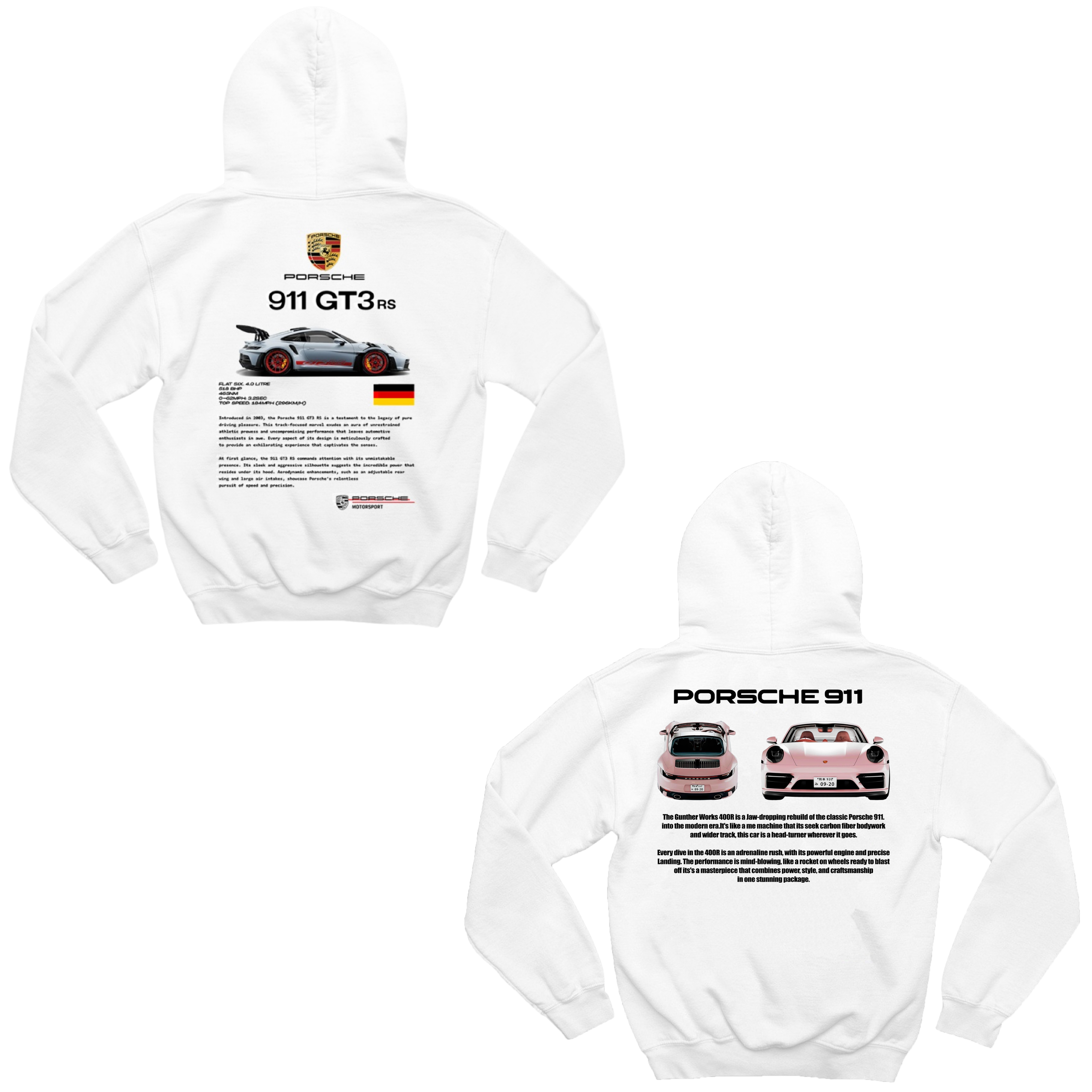 Moletom Porsche 911 e Porsche 911 Pink Casal