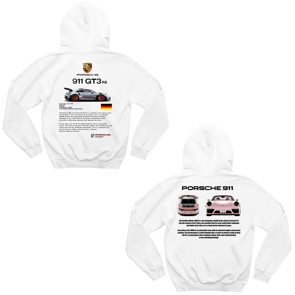 Moletom Porsche 911 e Porsche 911 Pink Casal