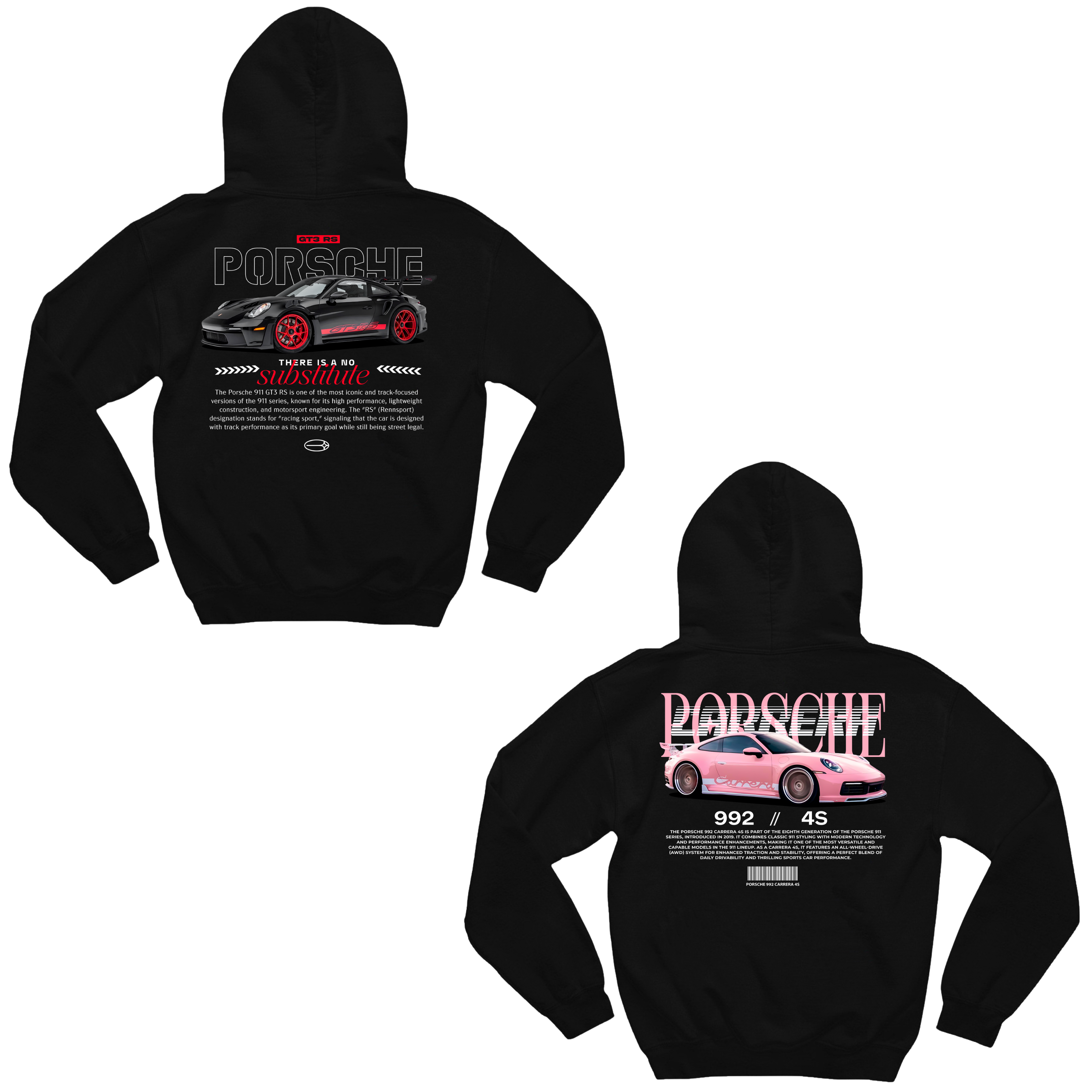 Moletom Porsche Black e Porsche Pink Casal