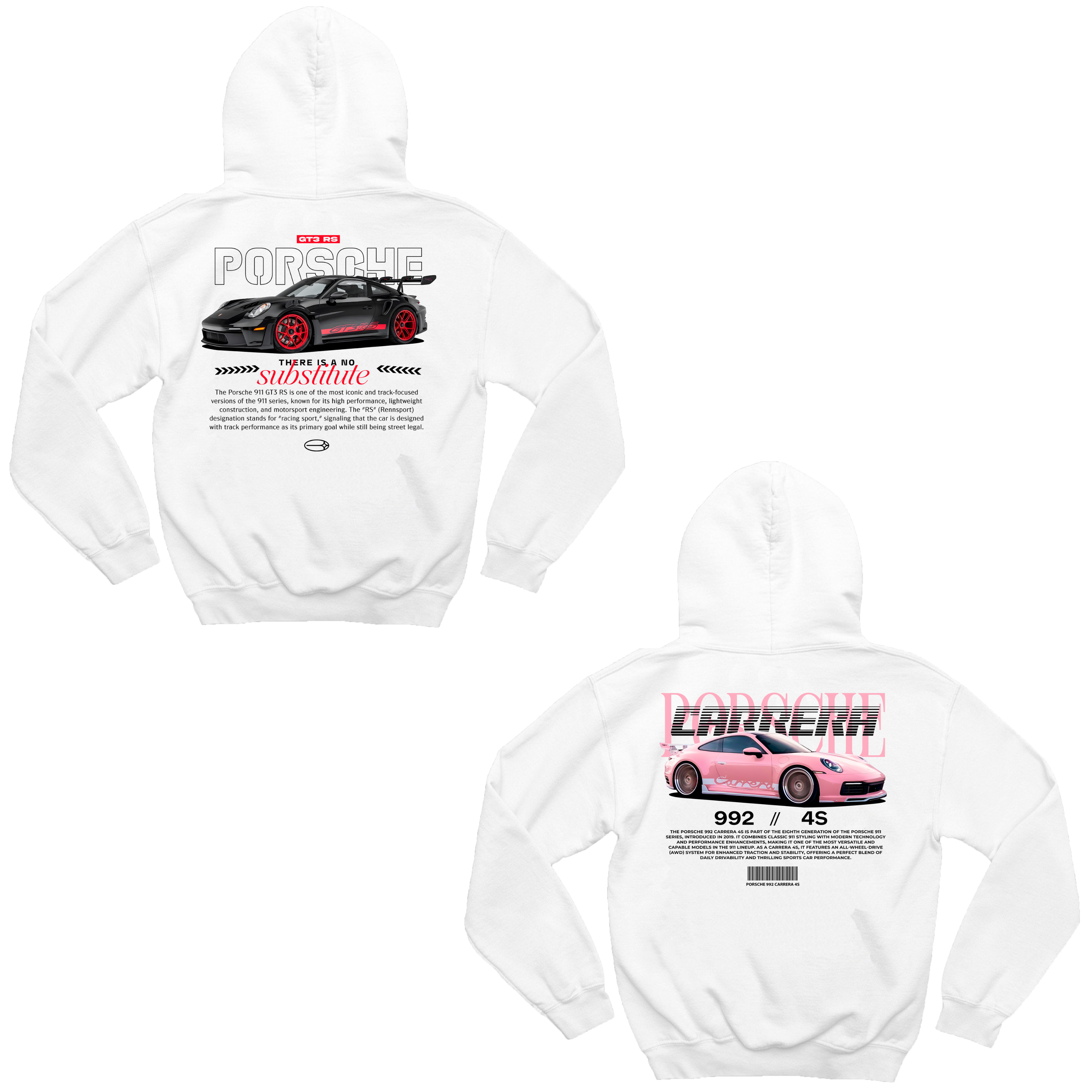 Moletom Casal Porsche Black e Porsche Pink Casal