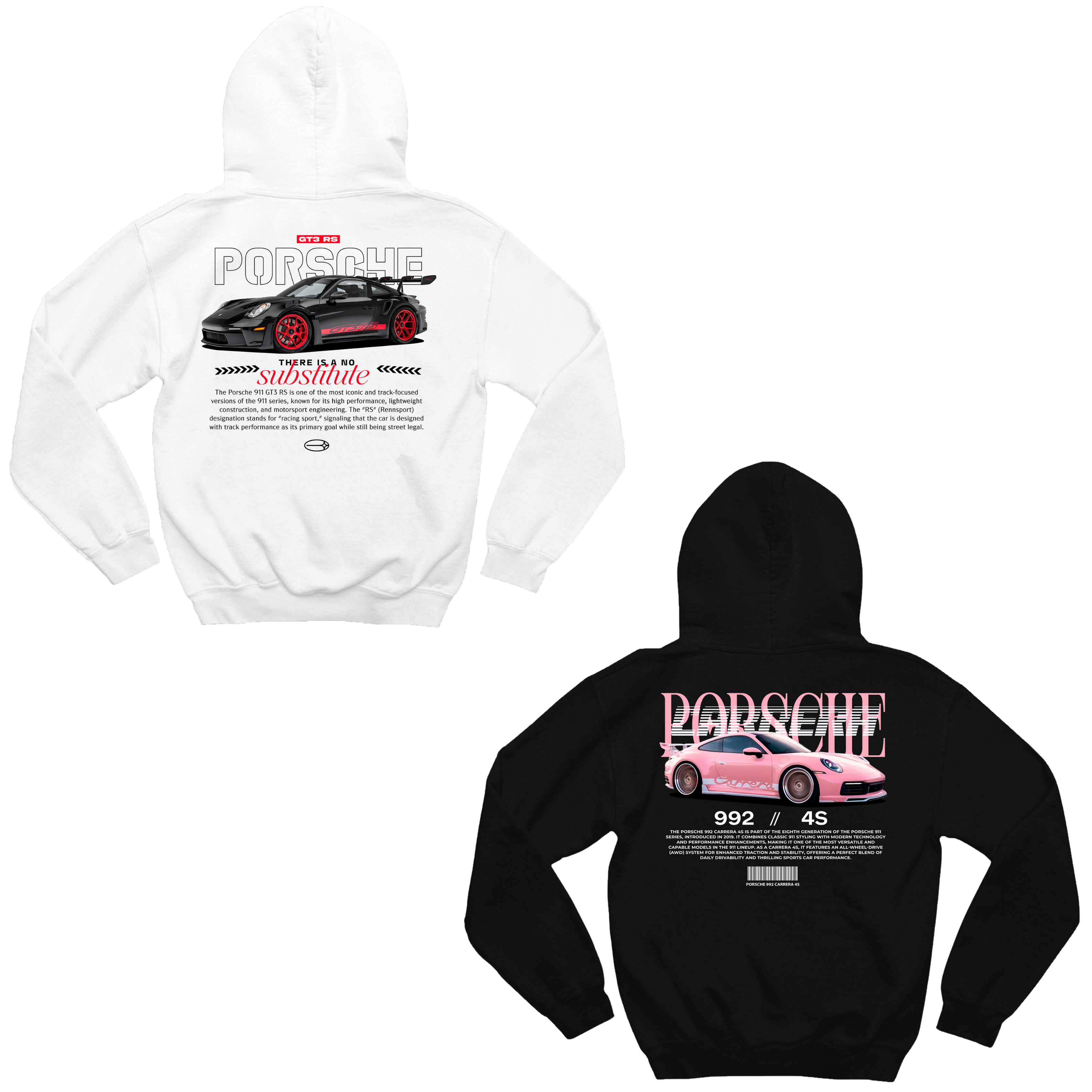 Moletom Porsche Black e Porsche Pink Casal