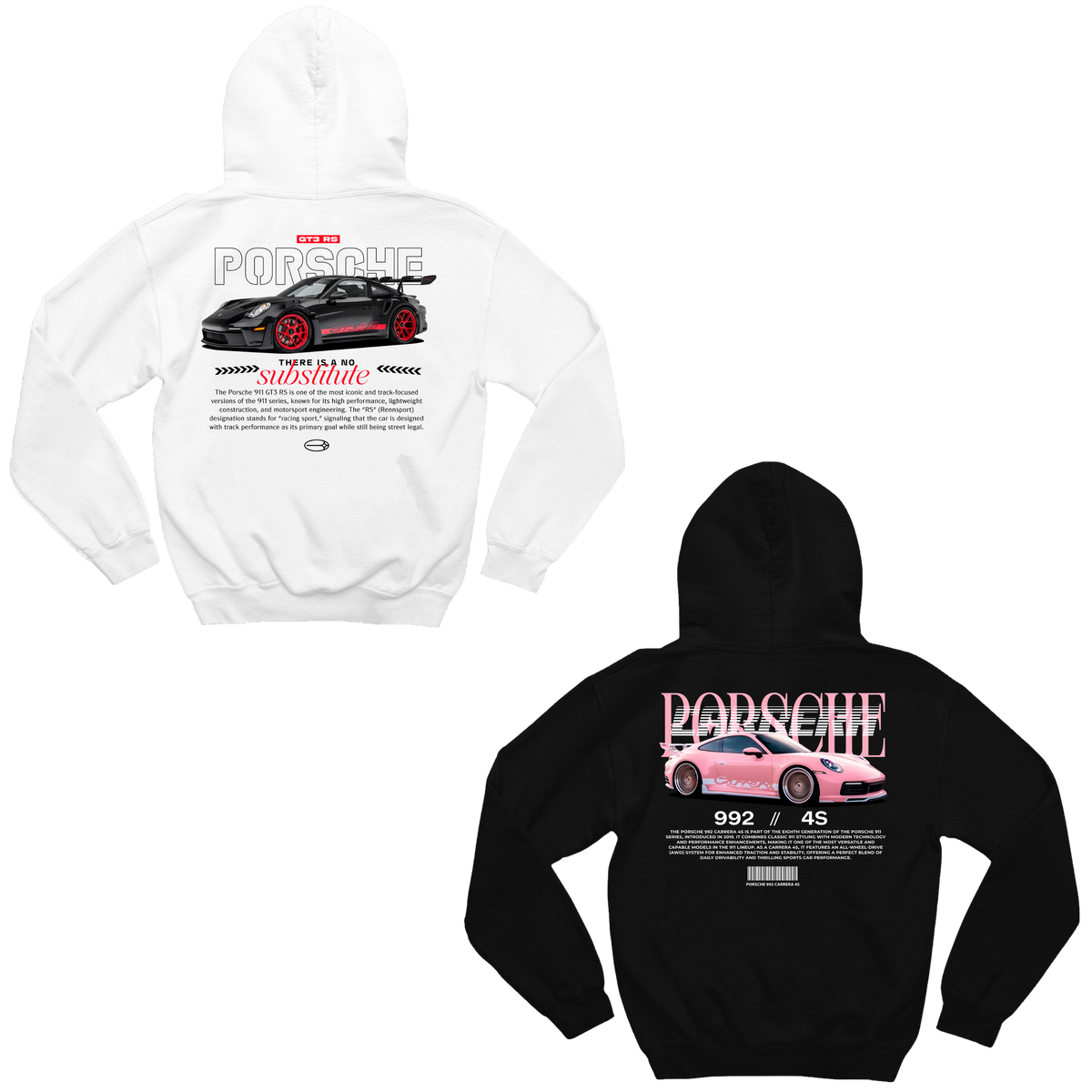 Moletom Porsche Black e Porsche Pink Casal