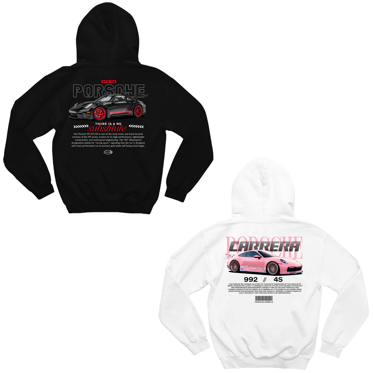 Moletom Porsche Black e Porsche Pink Casal