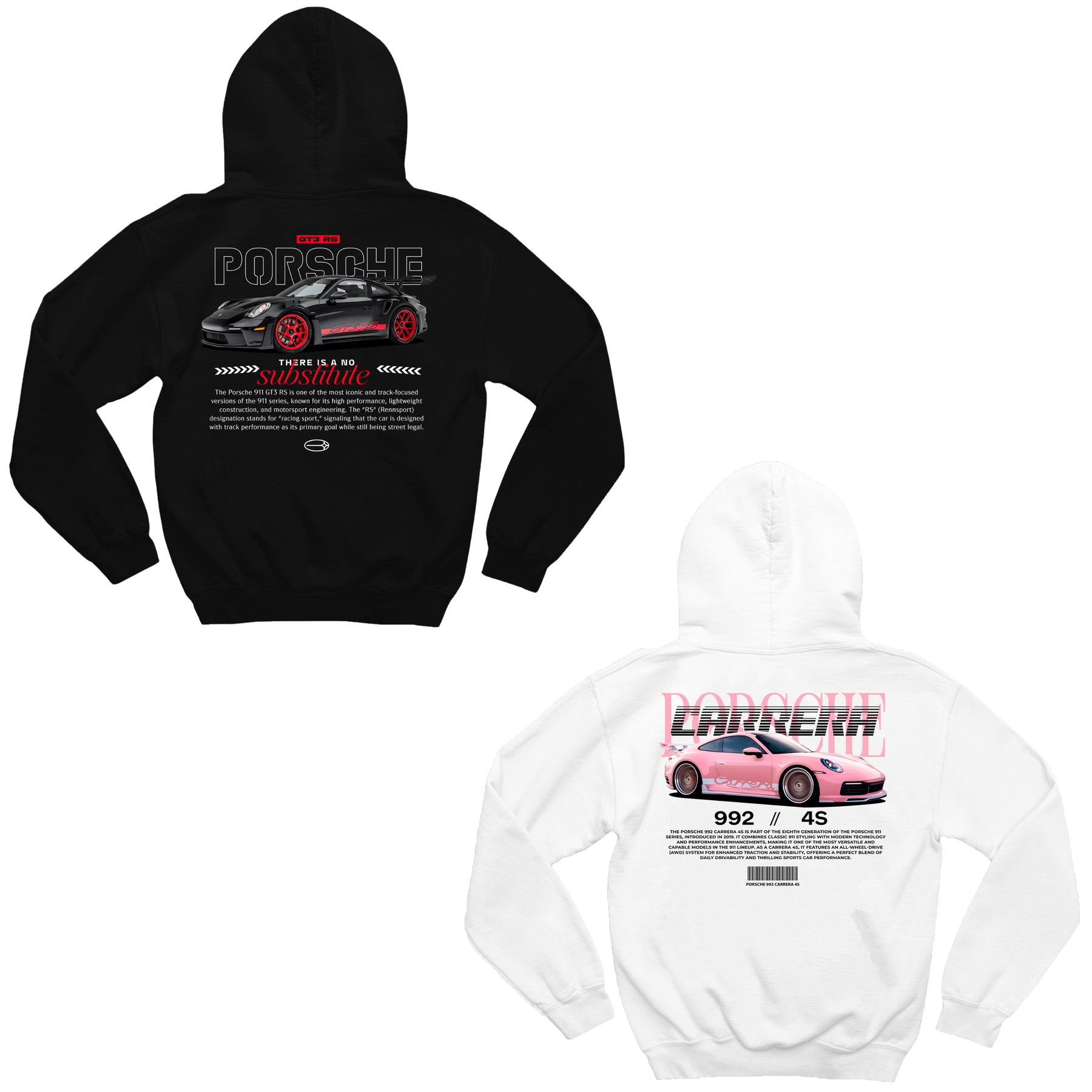 Moletom Porsche Black e Porsche Pink Casal