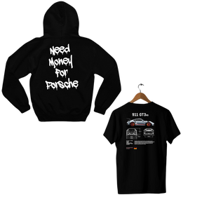 Moletom Need Money For Porsche + Camiseta Porsche