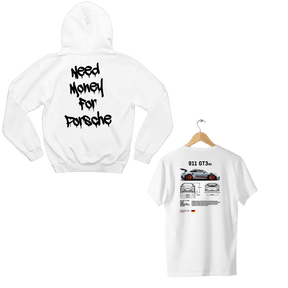 Moletom Need Money For Porsche + Camiseta Porsche