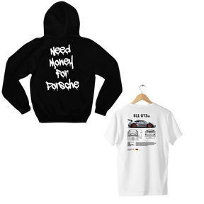 Moletom Need Money For Porsche + Camiseta Porsche