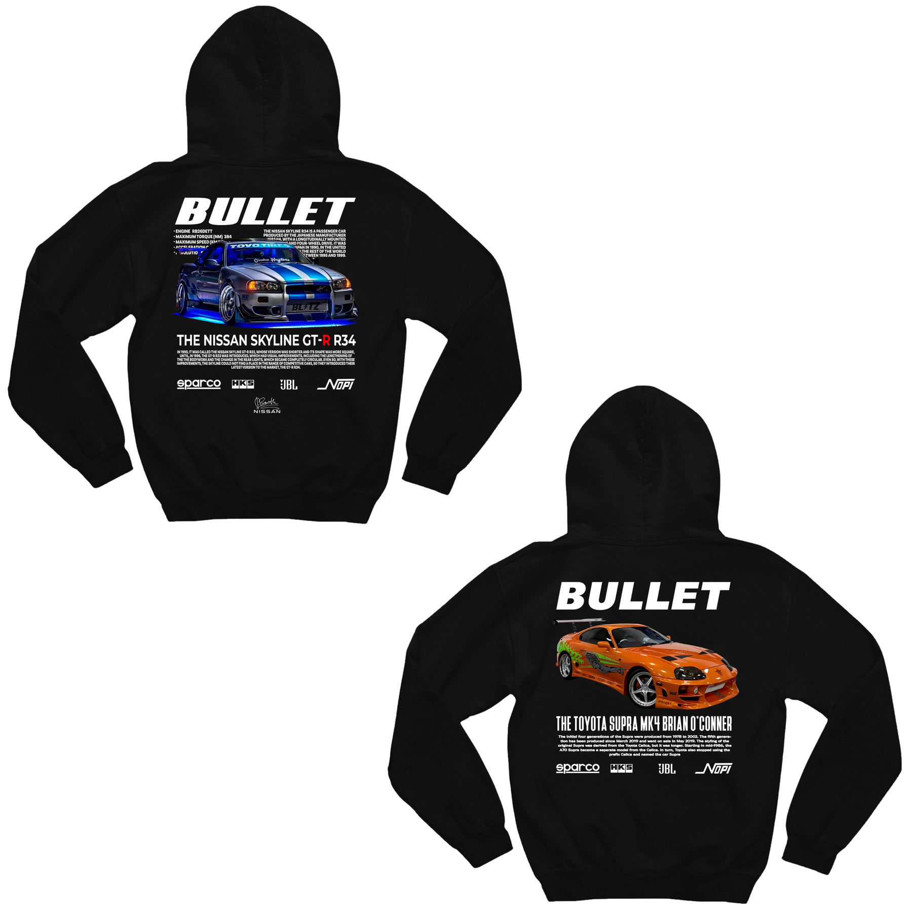 Moletom Bullet Skyline e Bullet Supra