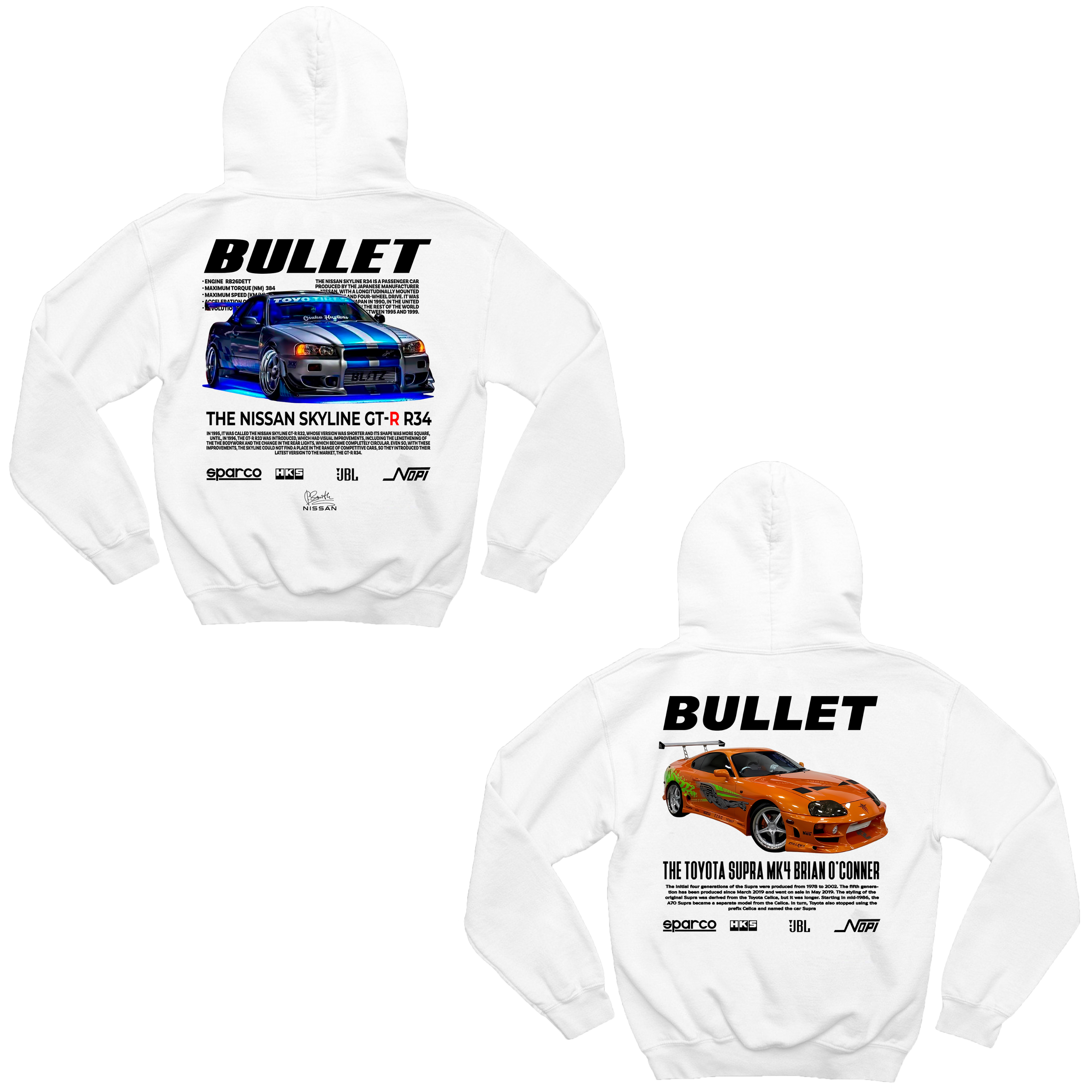 Moletom Bullet Skyline e Bullet Supra