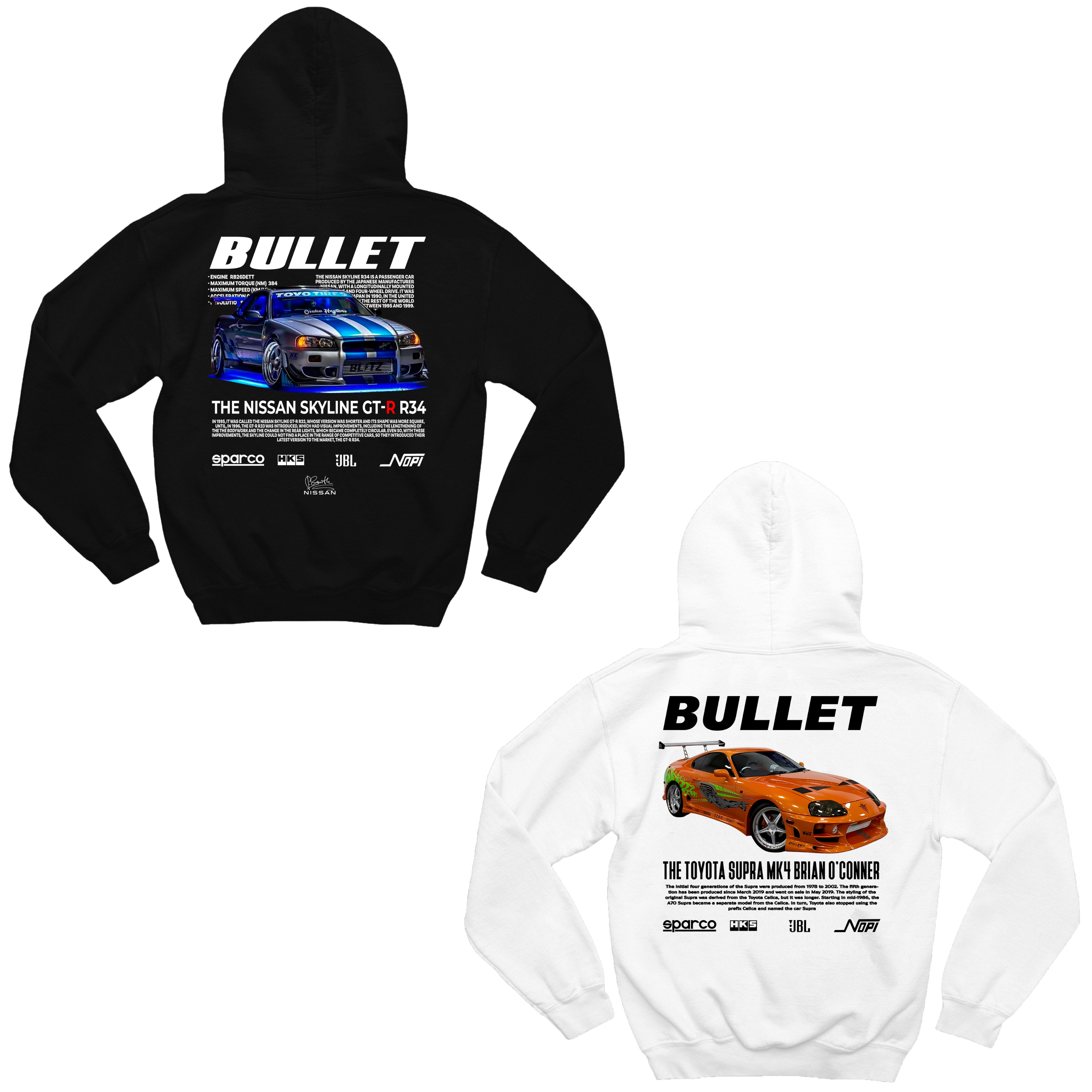 Moletom Bullet Skyline e Bullet Supra