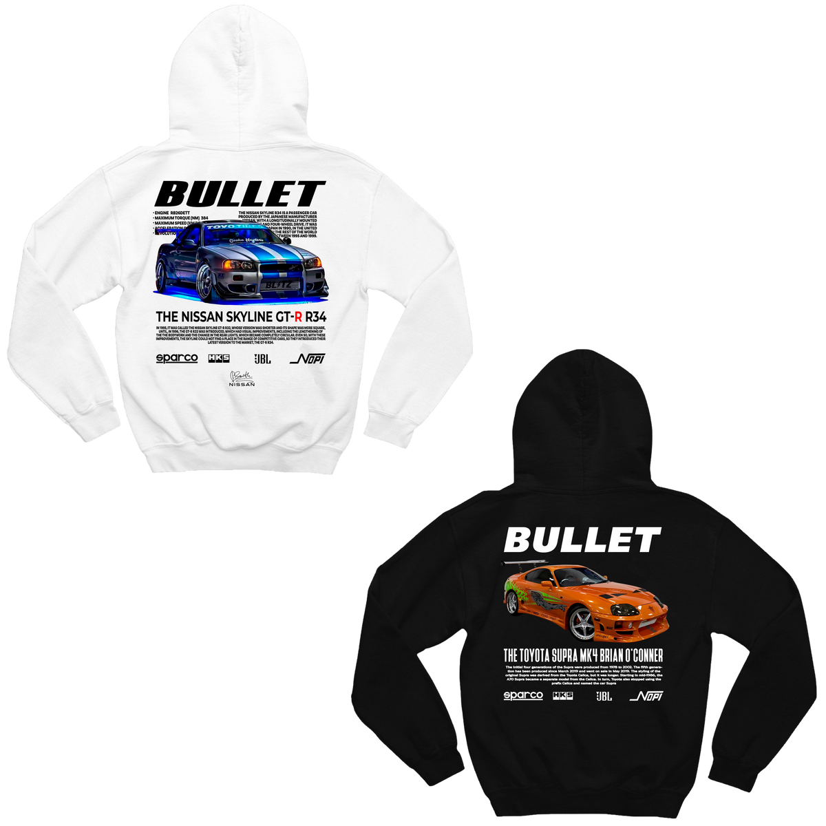 Moletons Bullet e Bullet Supra