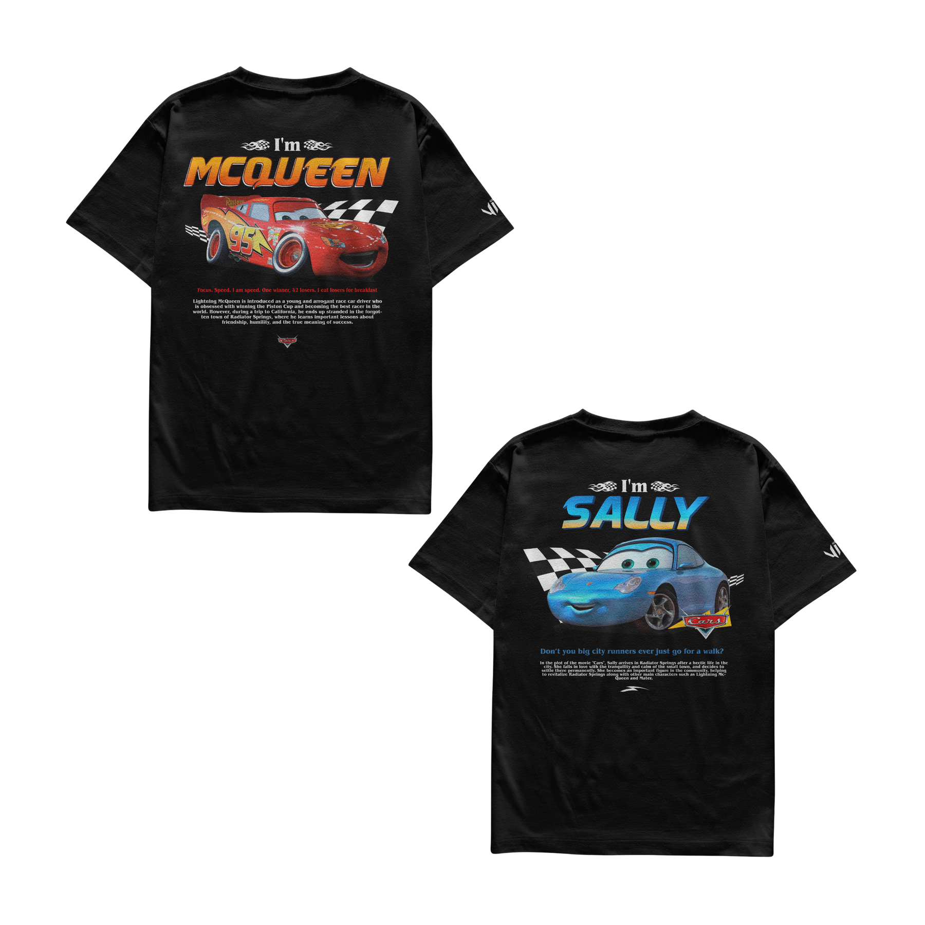 Camiseta I´m Mcqueen e I´m Sally Casal
