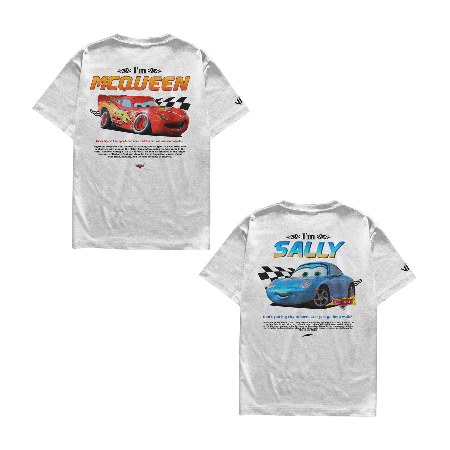 Camiseta I´m Mcqueen e I´m Sally Casal