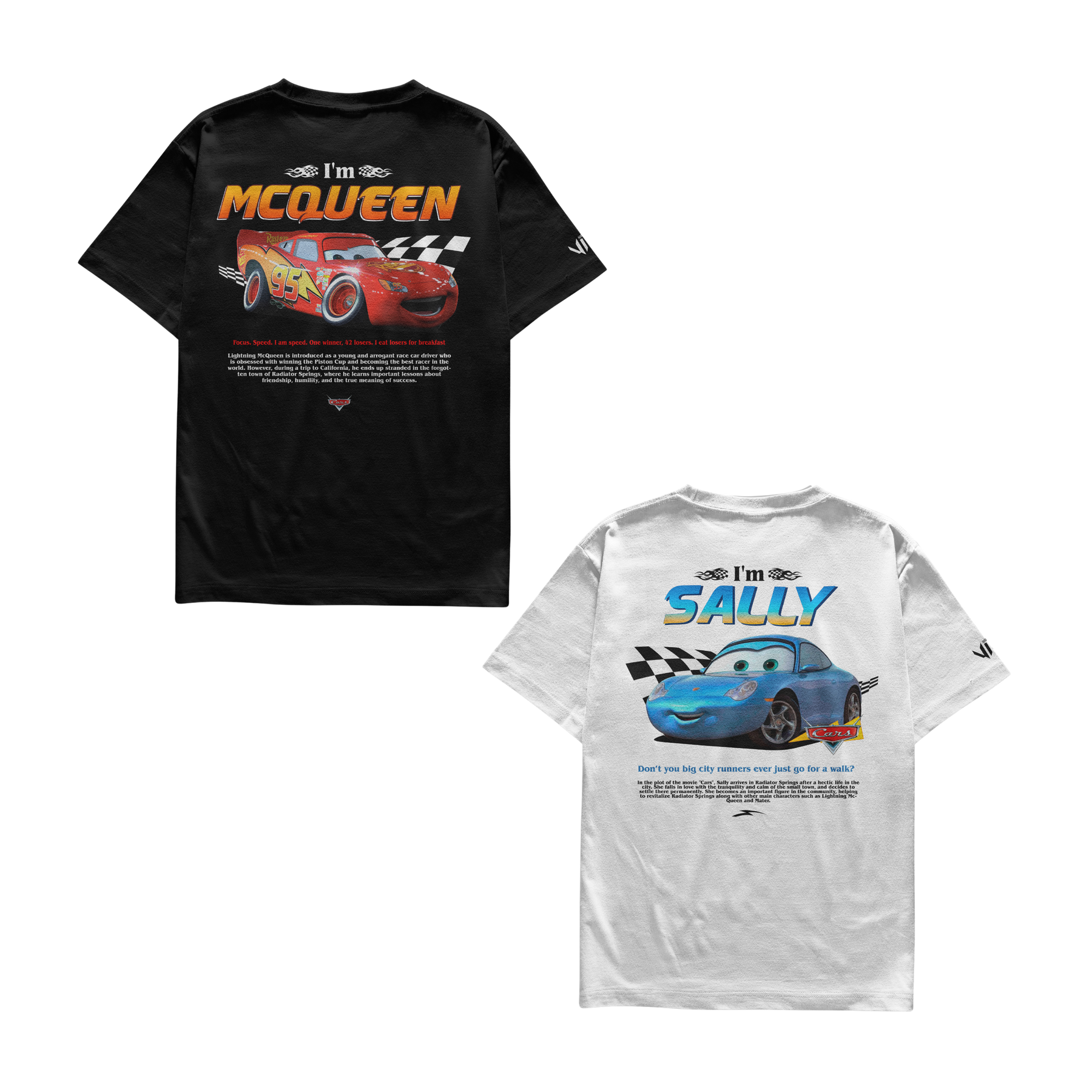 Camiseta I´m Mcqueen e I´m Sally Casal