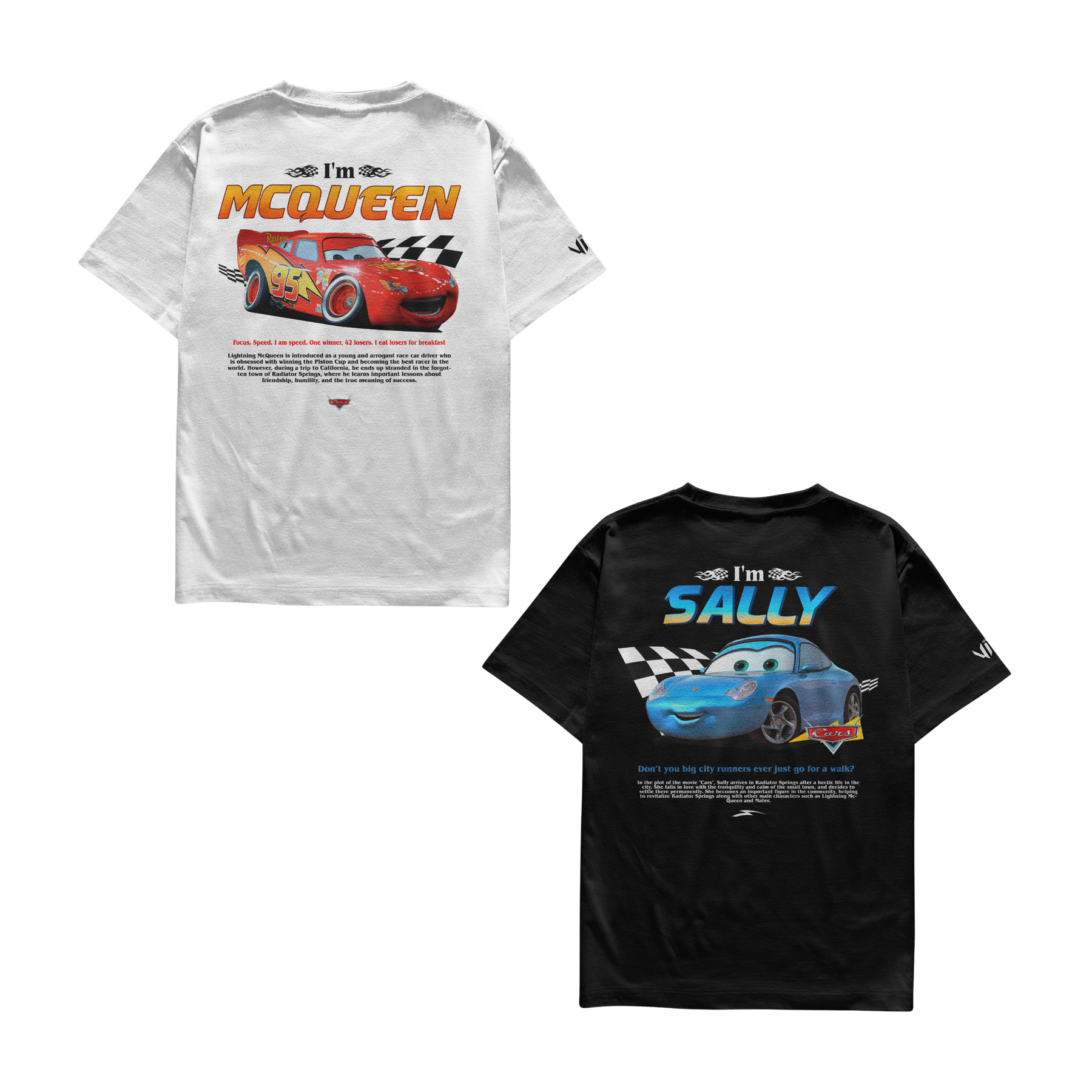 Camiseta I´m Mcqueen e I´m Sally Casal