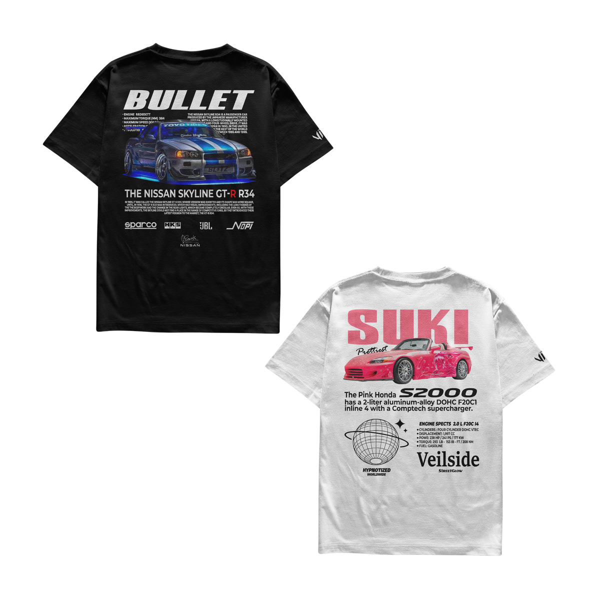 Camisetas Bullet e Suki