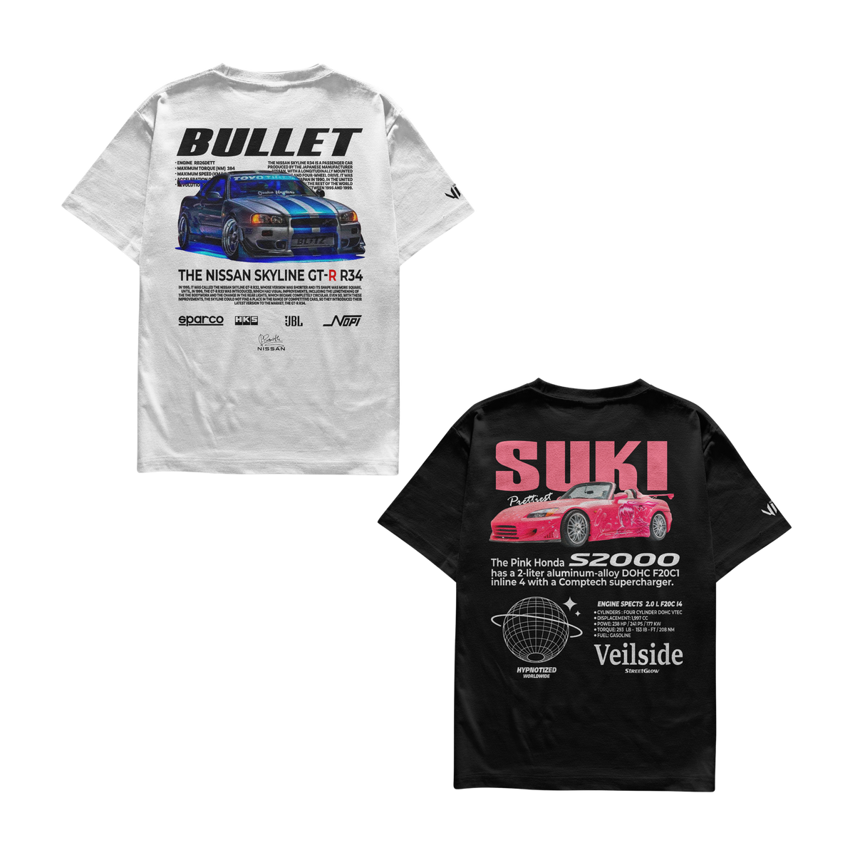 Camisetas Bullet e Suki