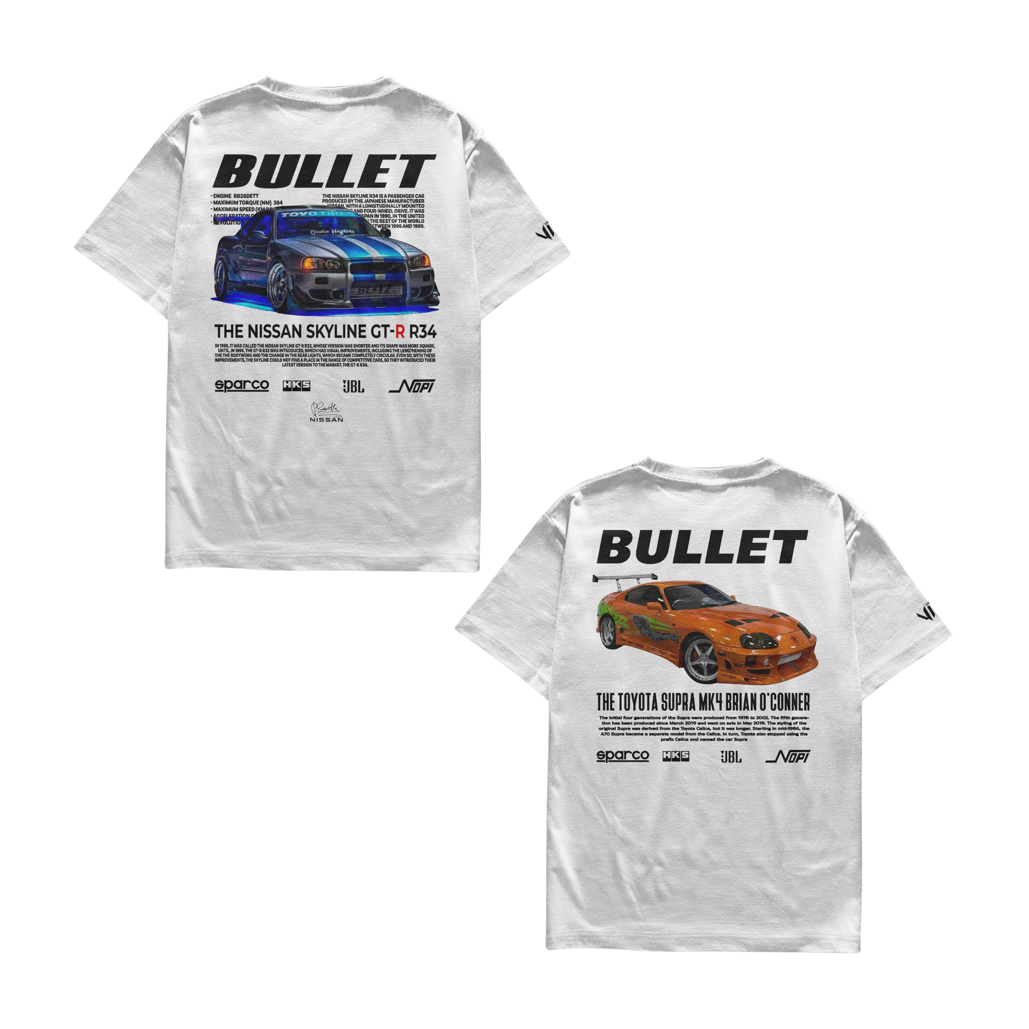 Camiseta Bullet Skyline e Bullet Supra
