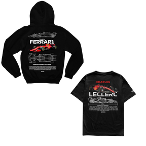 Moletom Ferrari Scuderia + Camiseta Charles Leclerc