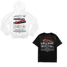 Moletom Ferrari Scuderia + Camiseta Charles Leclerc