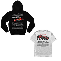 Moletom Ferrari Scuderia + Camiseta Charles Leclerc