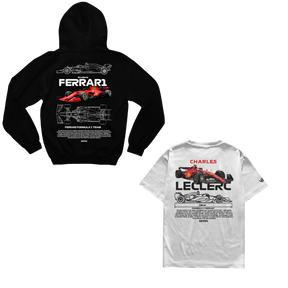 Moletom Ferrari Scuderia + Camiseta Charles Leclerc