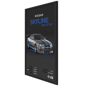 Quadro Nissan Skyline R34 40x60cm