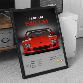 Quadro Ferrari F40 LM - 40x60cm