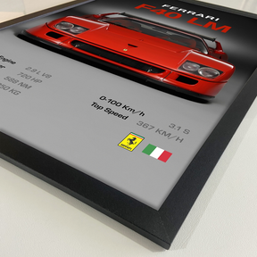 Quadro Ferrari F40 LM - 40x60cm