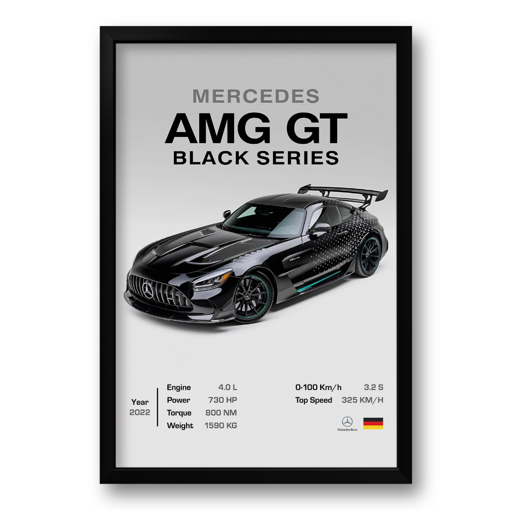 Mercedes AMG GT Black Series print - 40x60cm