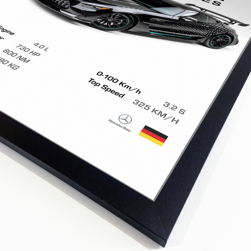 Quadro Mercedes AMG GT Black Series - 40x60cm