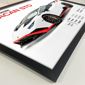 Quadro Lamborghini Huracan STO 60x40cm